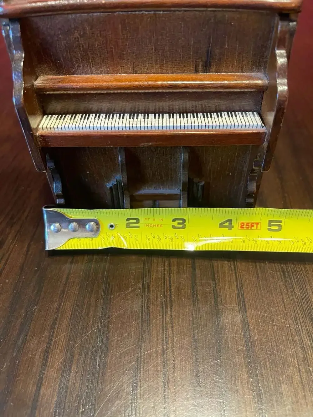 Vintage George Goode 1983 Music Box Wood Church Piano Plays Amazing Grace *Works
